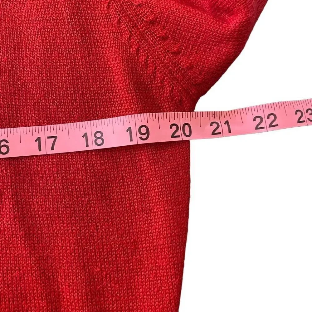Vintage Susan Bristol size 8 Made in Hong Kong 1995 Red long sleeve wool blend h